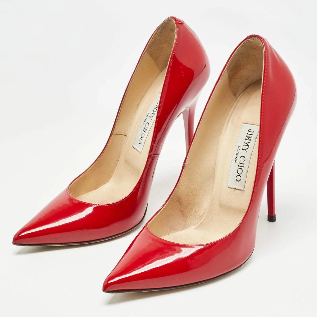 Jimmy Choo Jimmy Choo Red Patent Leather Romy Pumps Size 38 2