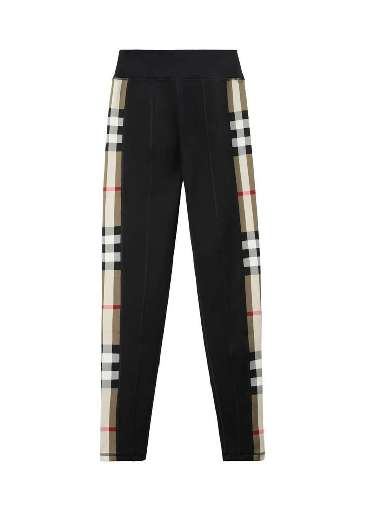 Burberry Check trim stretch jersey leggings 1