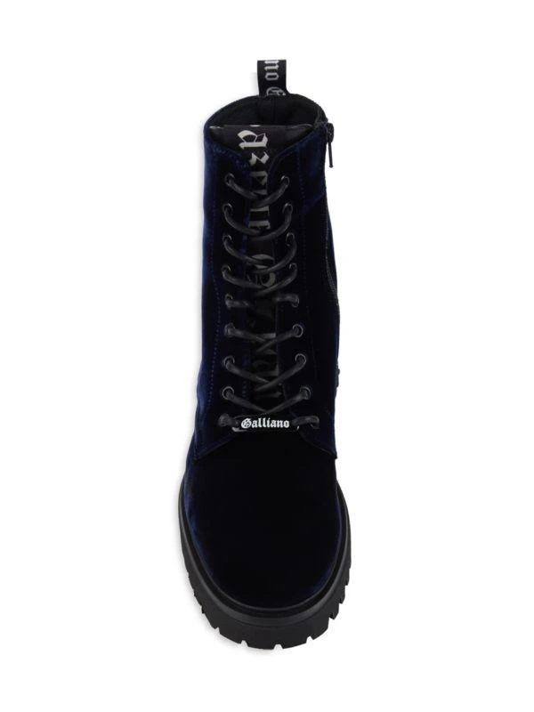 John Galliano Velvet Combat Boots 6
