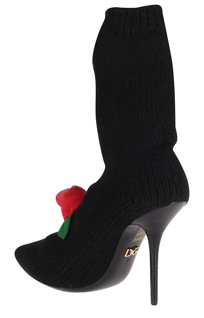 Dolce 
Gabbana Dolce 
Gabbana Knitted Rose Embellished Ankle Boots 3