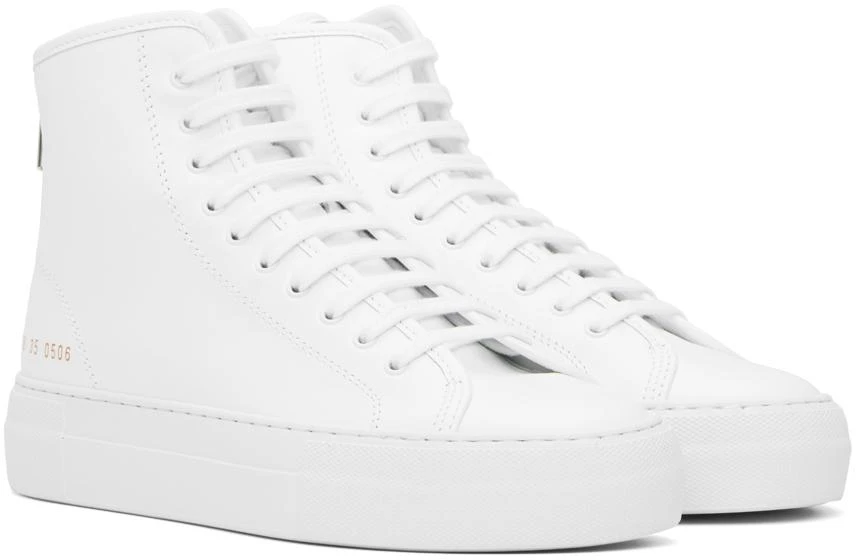 Common Projects White Tournament Super High Sneakers 4