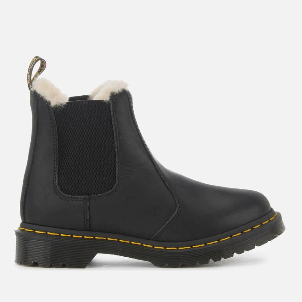 Dr. Martens DR. MARTENS WOMEN'S 2976 LEONORE FAUX FUR LINED CHELSEA BOOTS - BLACK 1