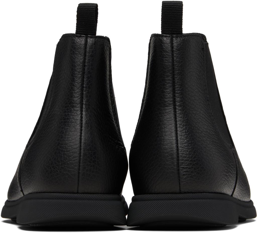 Hugo Boss Black Leather Chelsea Boots