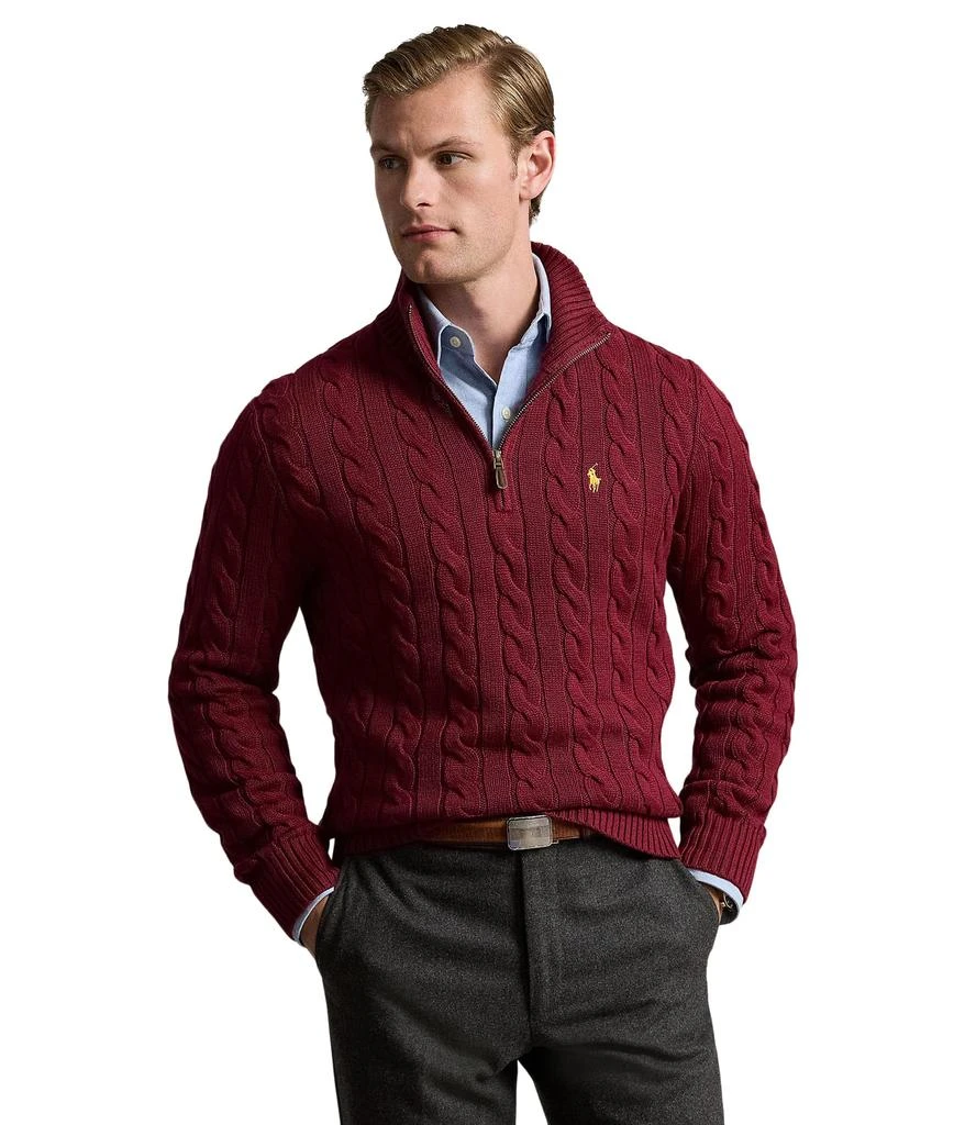 Ralph Lauren Long Sleeve Cotton Cable 1/2 Zip 1