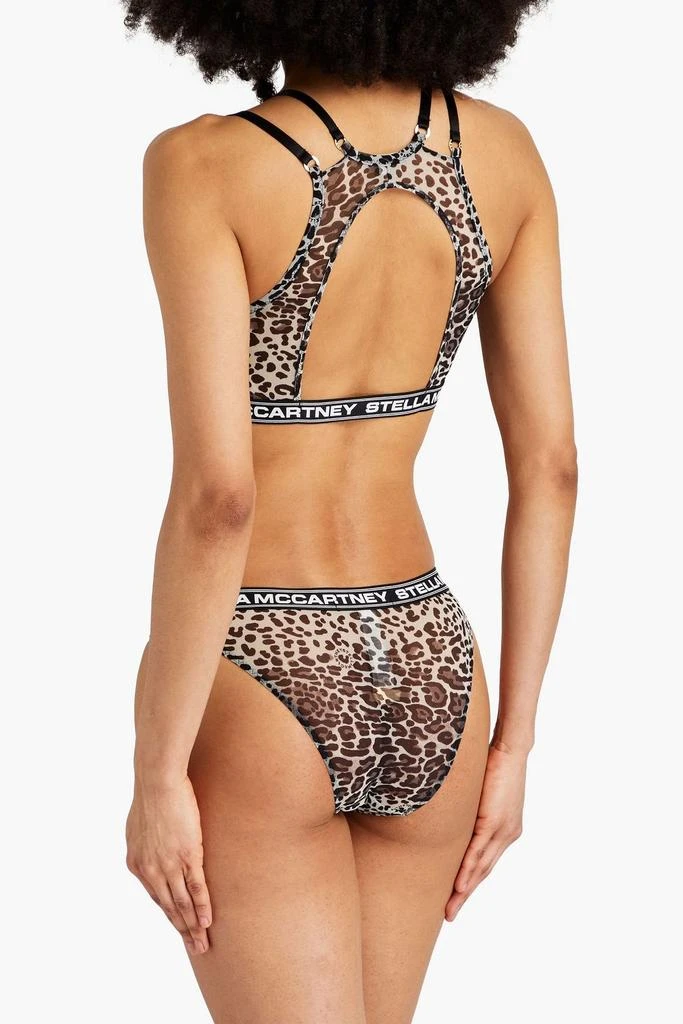 Stella McCartney Leopard-print stretch-mesh bralette 3