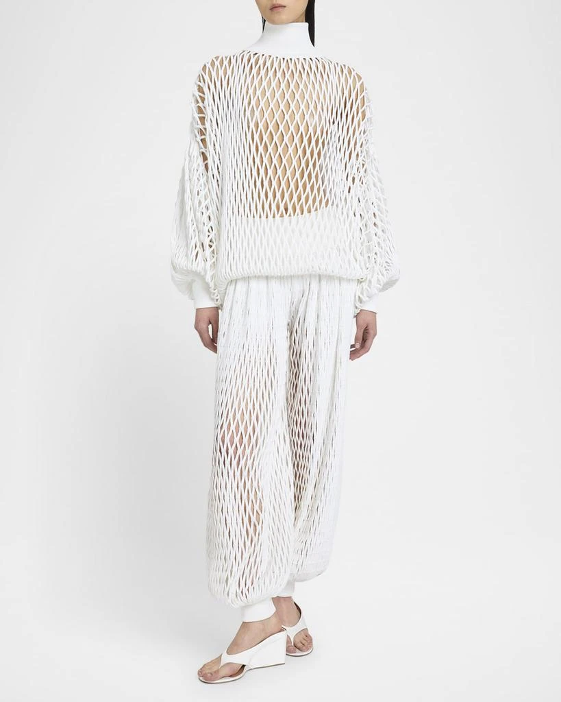 Alaia Macrame Knit High-Neck Sweater 2
