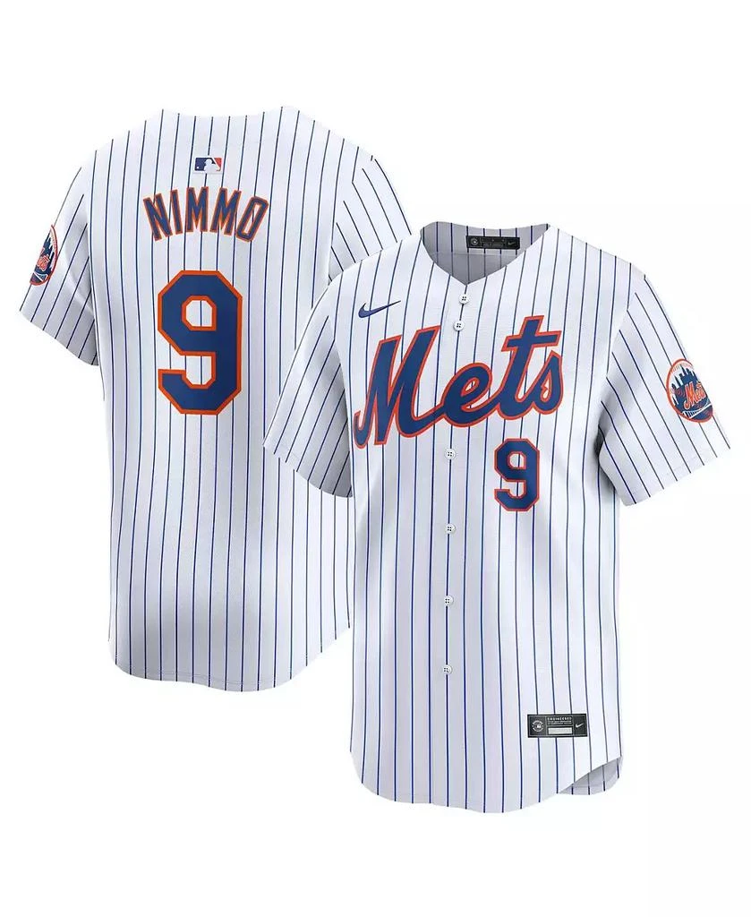 NIKE Men's Brandon Nimmo White New York Mets Home limited Player Jersey 1