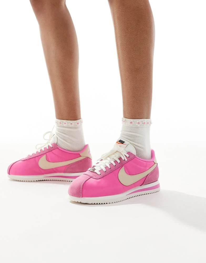 NIKE Nike Cortez TXT suede trainers in pink and grey 1