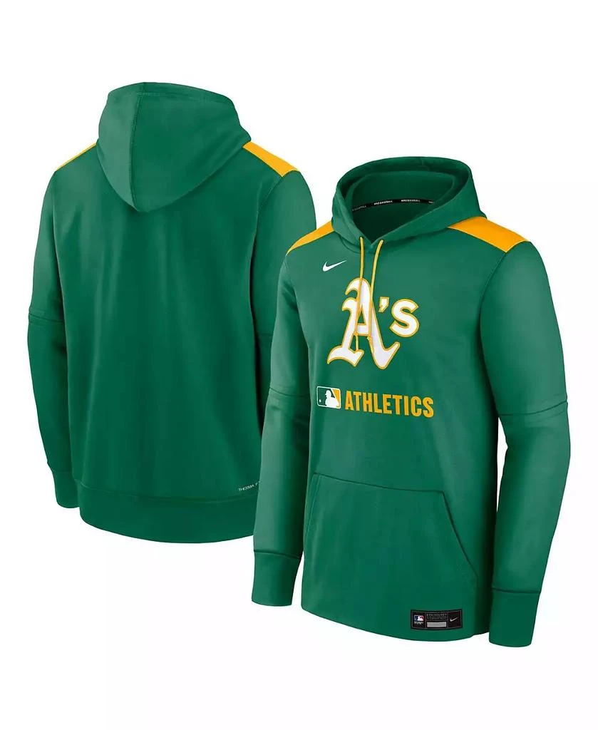 NIKE Men's Kelly Green Athletics Authentic Collection Performance Pullover Hoodie 1