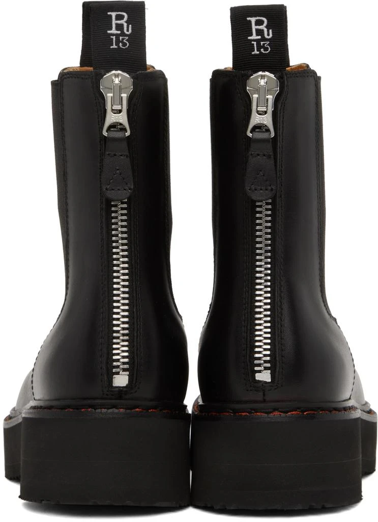 R13 Black Single Stack Chelsea Boots 2