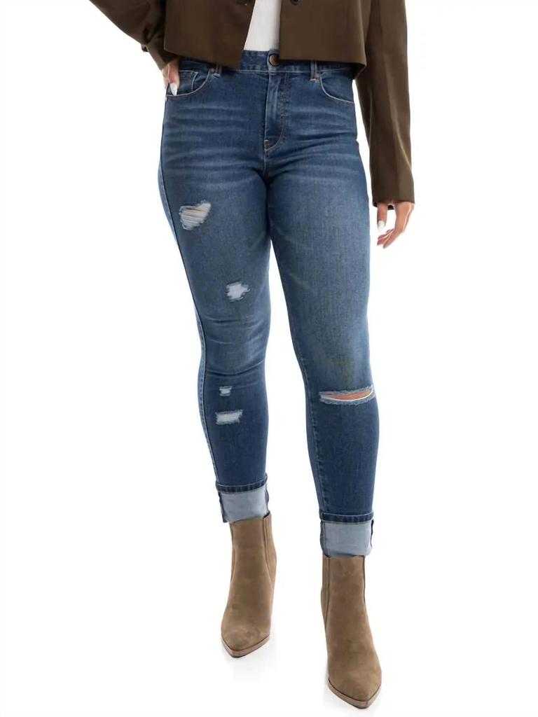 1822 Denim 1822 Denim - High Rise Cuffed Skinny Jeans