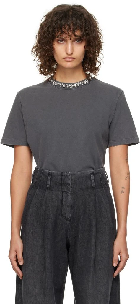 Golden Goose Gray Crystals T-shirt 1