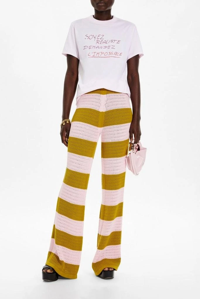 SONIA RYKIEL Pantalon - Raye Baby Pink Et Kaki - Femme 3