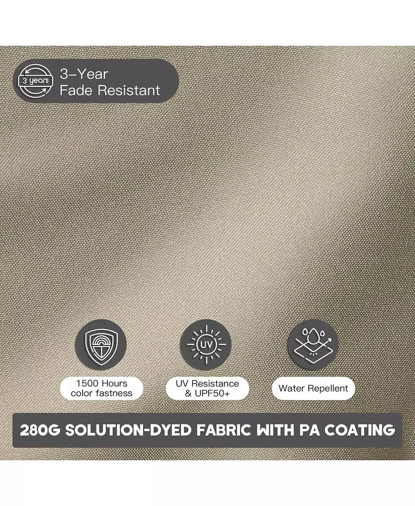 Boyel Living 10x13 ft. 360 B0; Rotation Square Cantilever Patio Umbrella with Bluetooth Speaker and LED Light 8