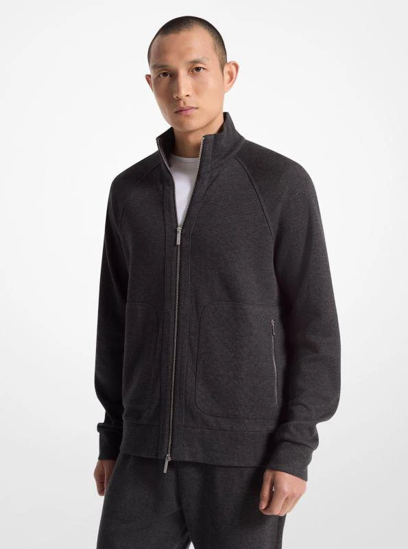 Michael Kors Ribbed Cotton Blend Knit Jacket 1