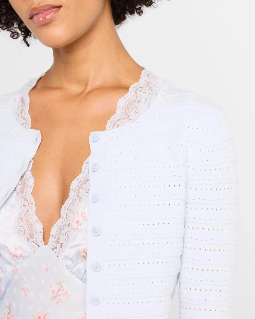 LOVESHACKFANCY Rogan Ruffle-Hem Cardigan 5