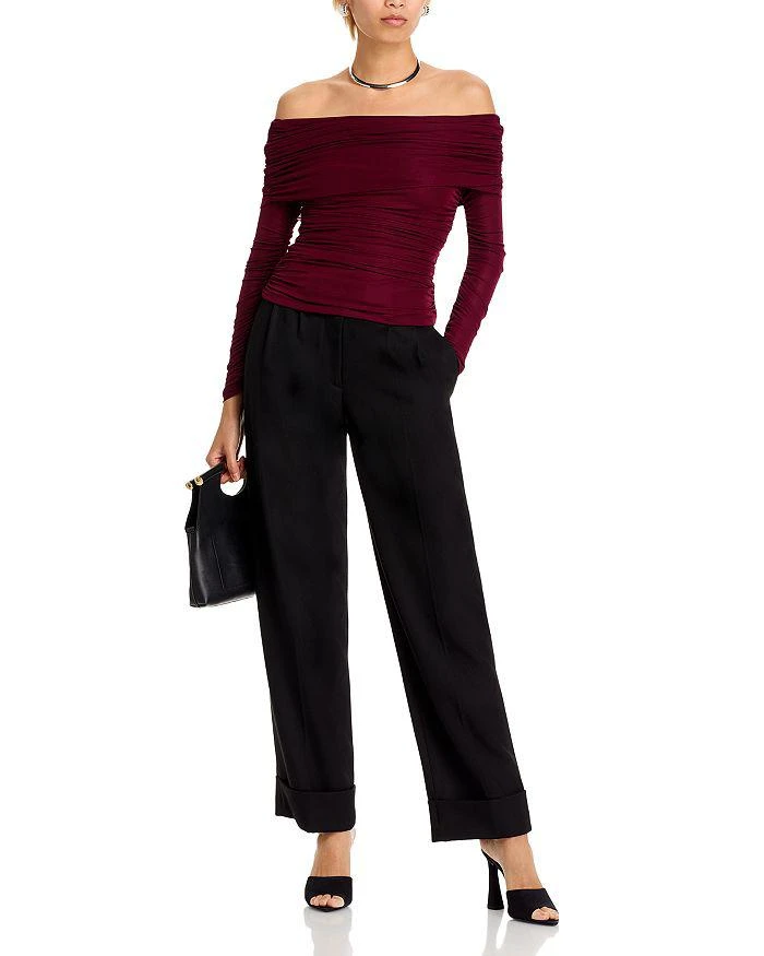 Ronny Kobo Harley Off The Shoulder Ruched Top 2