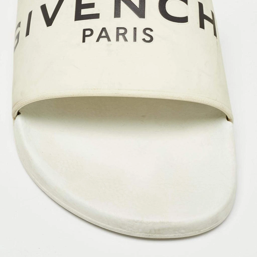 Givenchy Givenchy White Rubber Logo Flat Slides Size 43 8
