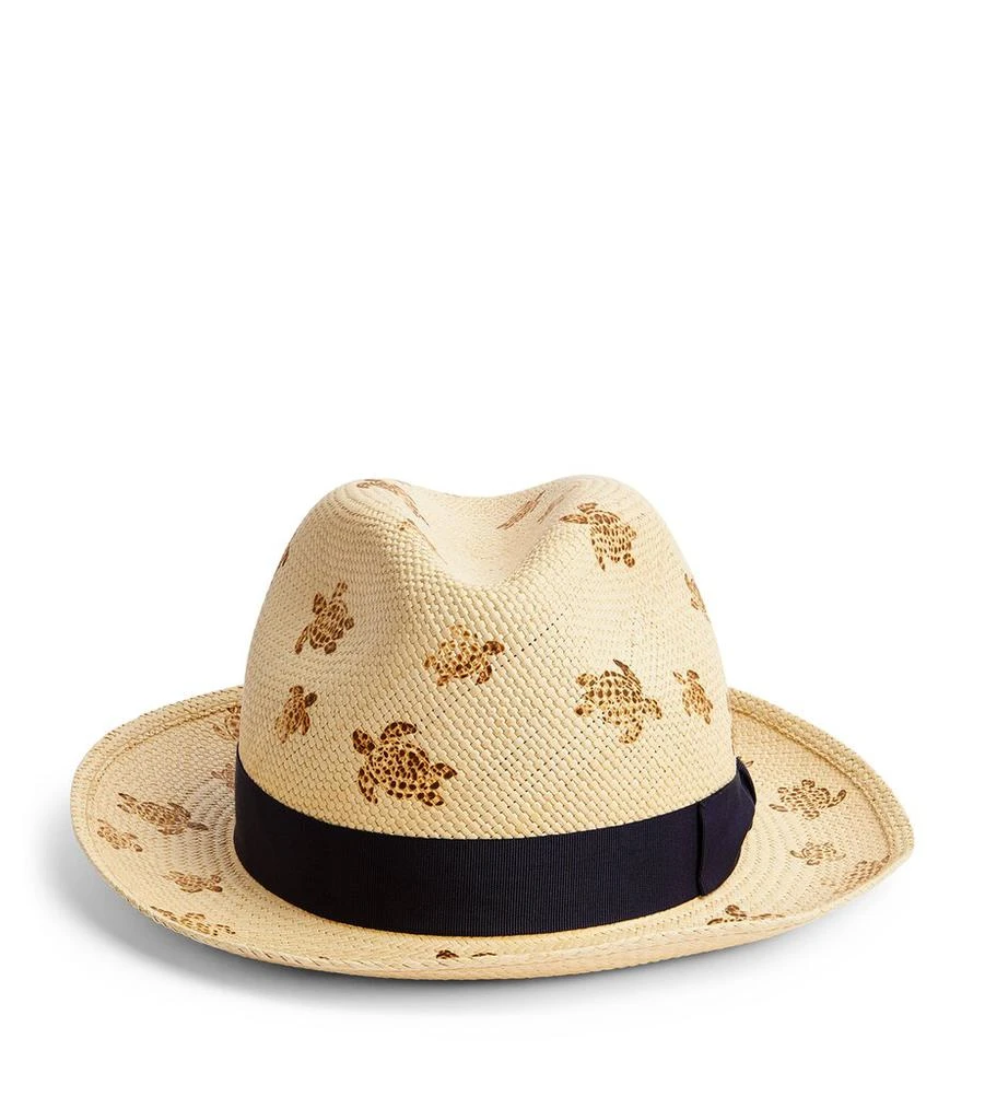 Vilebrequin x Borsalino Turtle Print Straw Hat 1