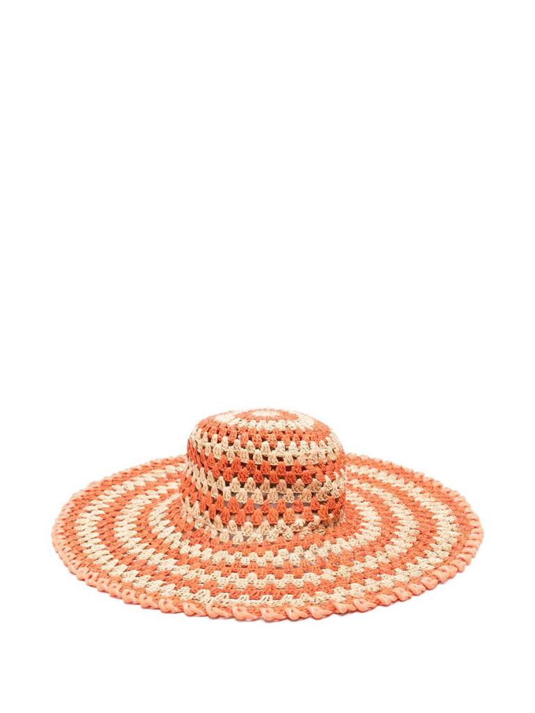 ALÉMAIS Alémais Flame Raffia Wide Brim Sunhat Accessories