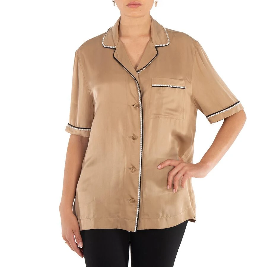 Burberry Camel Tierney Bowling Pajama Shirt