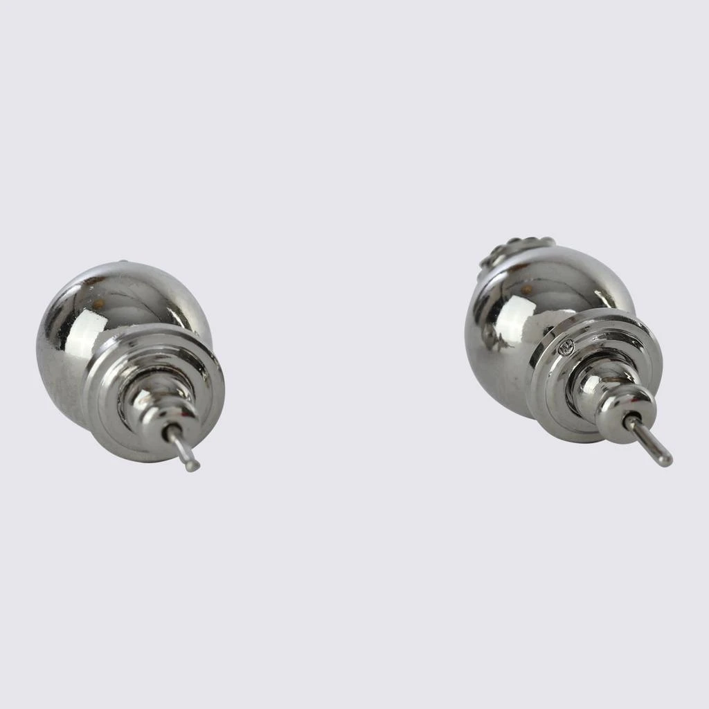 Valentino Silver Tone Brass Earrings 2