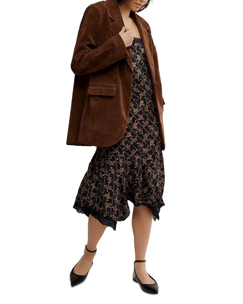 Free People Paper Cut Faux Suede Blazer 2