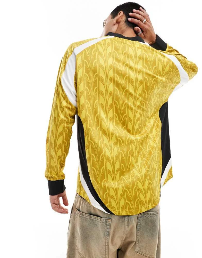 Puma Puma long sleeve football jersey in yellow 3