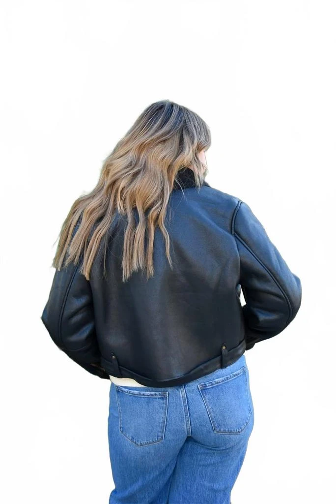 MIOU MUSE Women
s Chaney Biker Jacket In Black 2