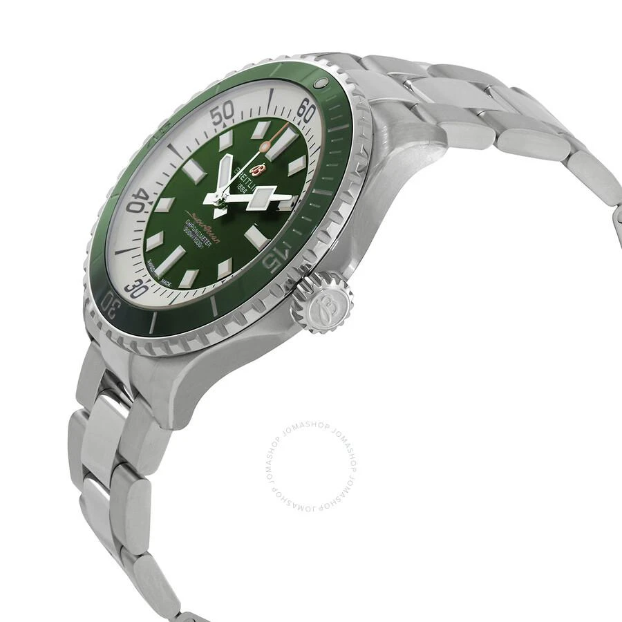 BREITLING Superocean Automatic Chronometer Green Dial Men's Watch A17376A31L1A1 2