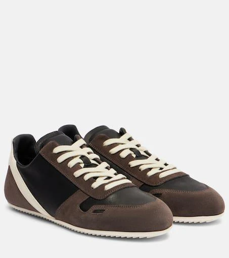 Rick Owens Minimal leather and suede sneakers 1