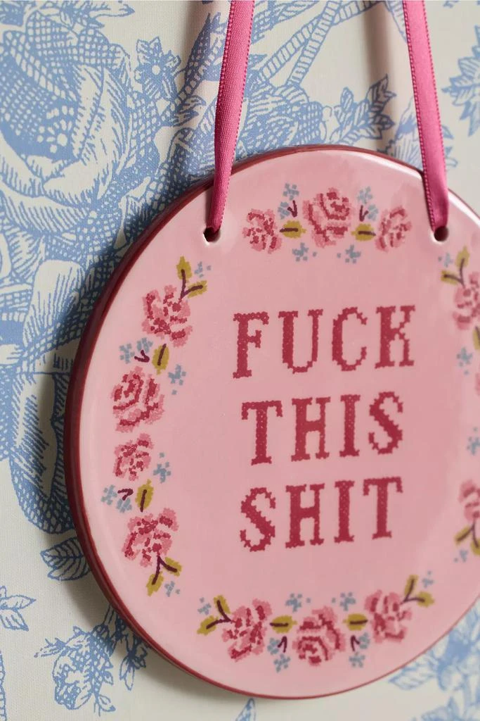 Urban Outfitters F Off Ceramic Hanging Wall Tile 2