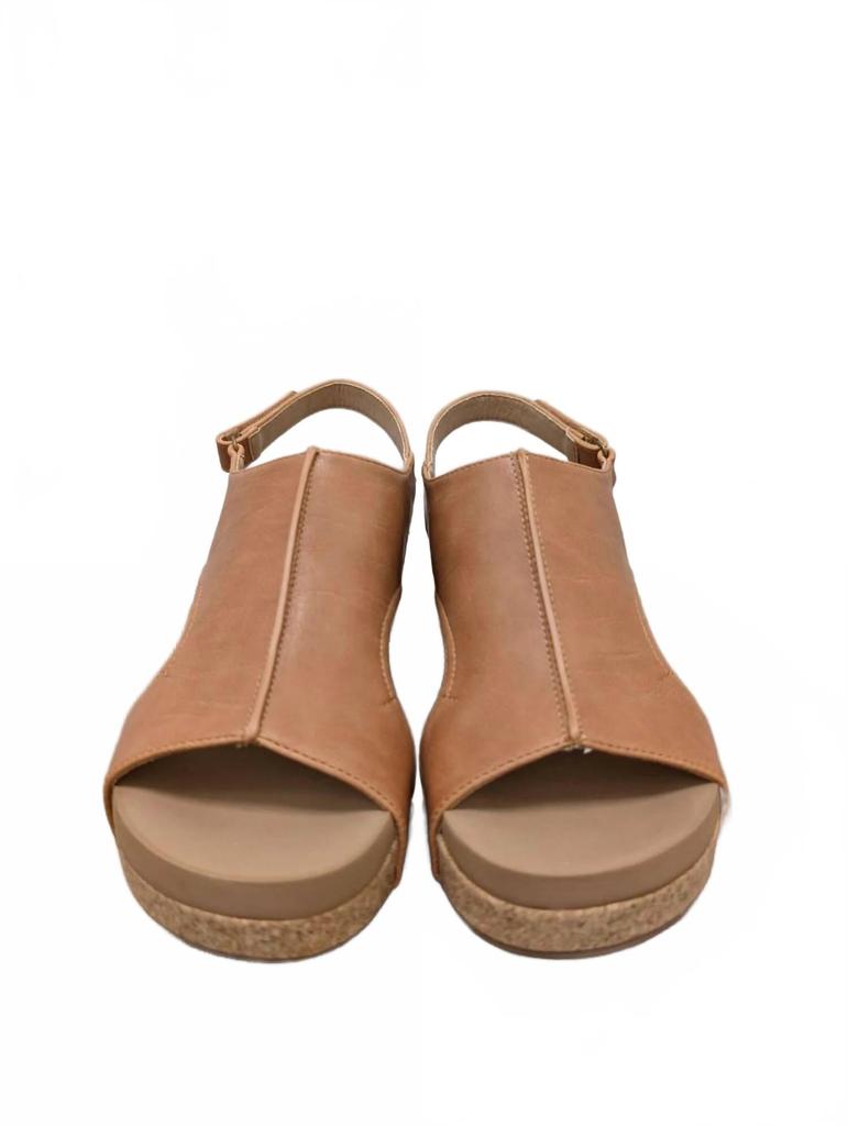 Corkys Footwear Women's Volta Wedge In Cognac Brown