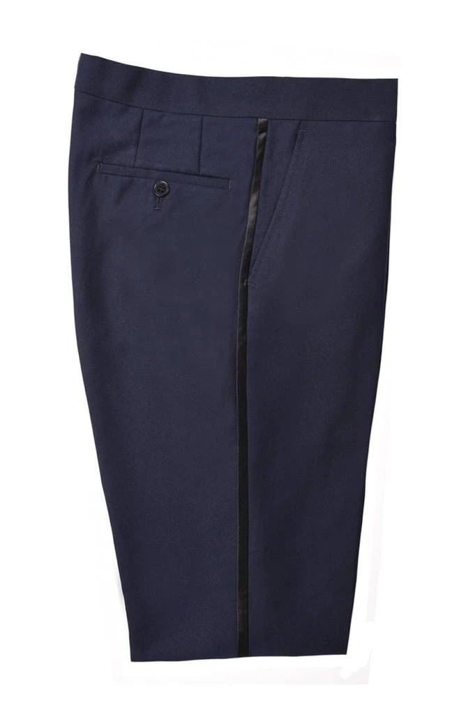SAVILE ROW CO Slim FIt Navy Tuxedo Pants - 30-34" Inseam 1