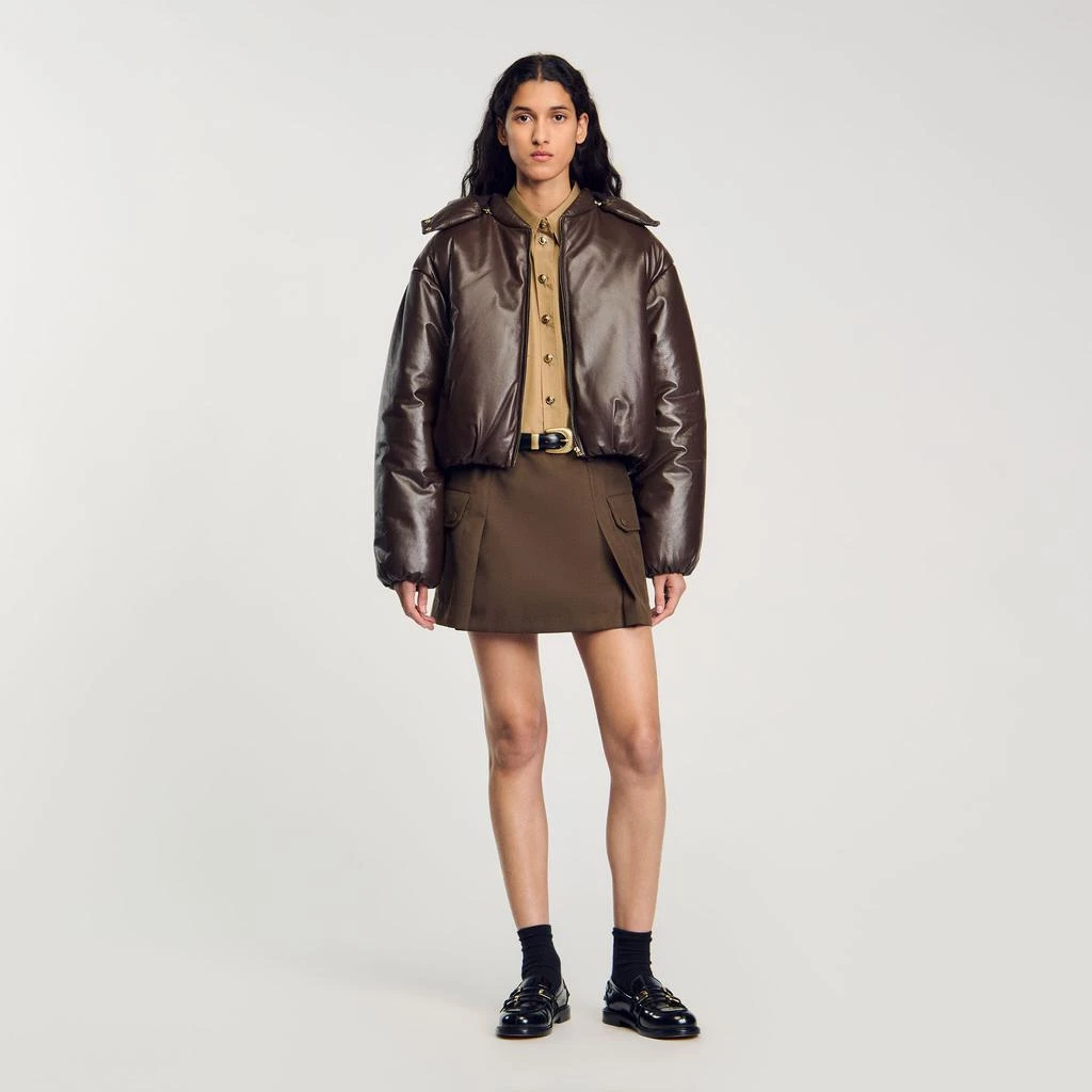 Sandro Glazed leather jacket 1