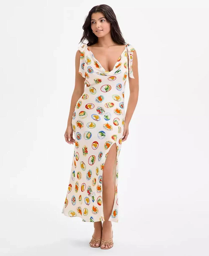 ASTR Women's Allexina Printed Tie-Shoulder Dress 1