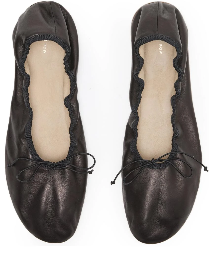 The Row Round ballet flat in leather 5