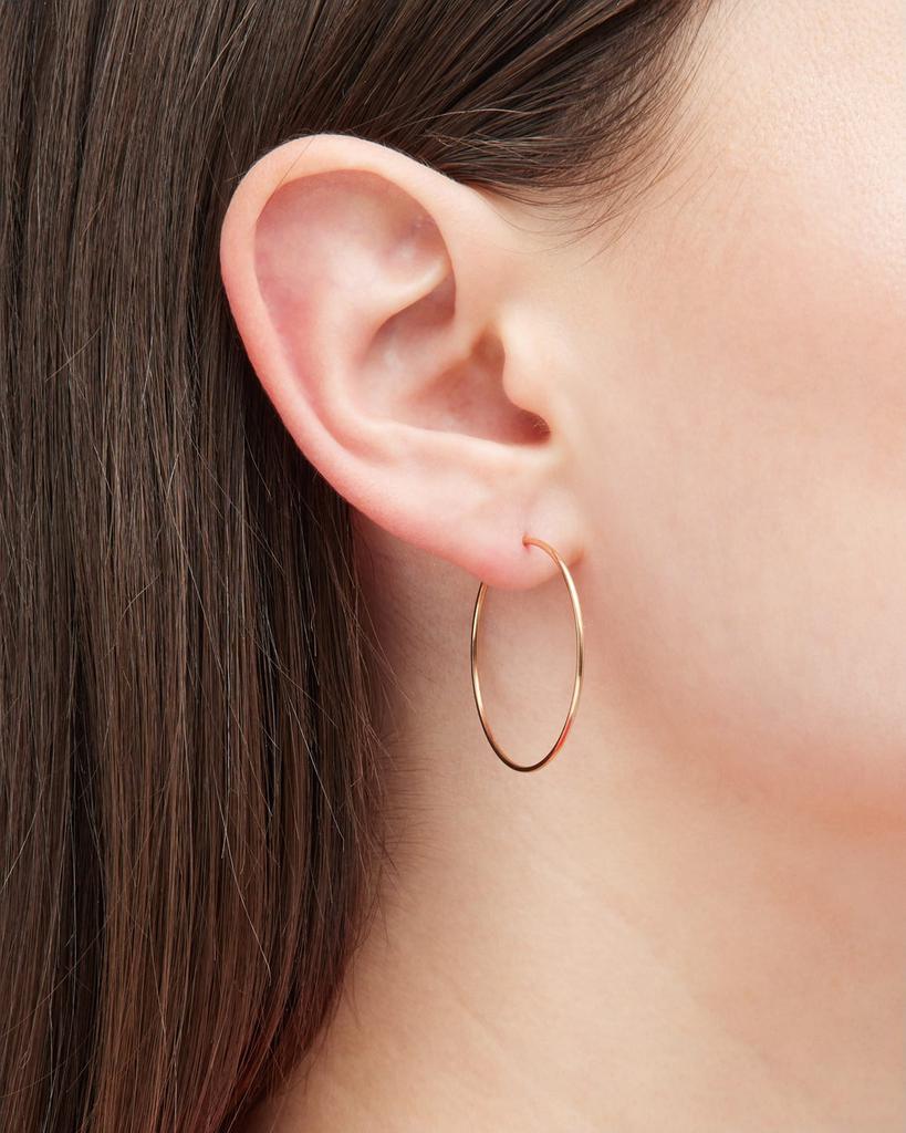 Ginette NY Rose Gold Circle Hoop Earrings