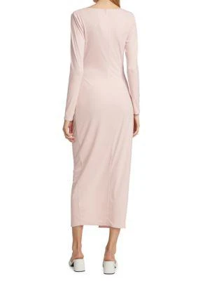 Self-Portrait Ruched Long Sleeve Midi-Dress 2