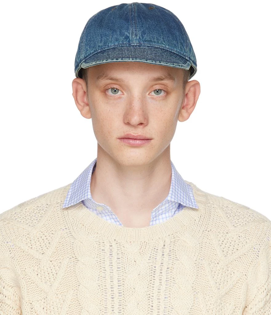 RRL Blue Flat Denim Cap 1