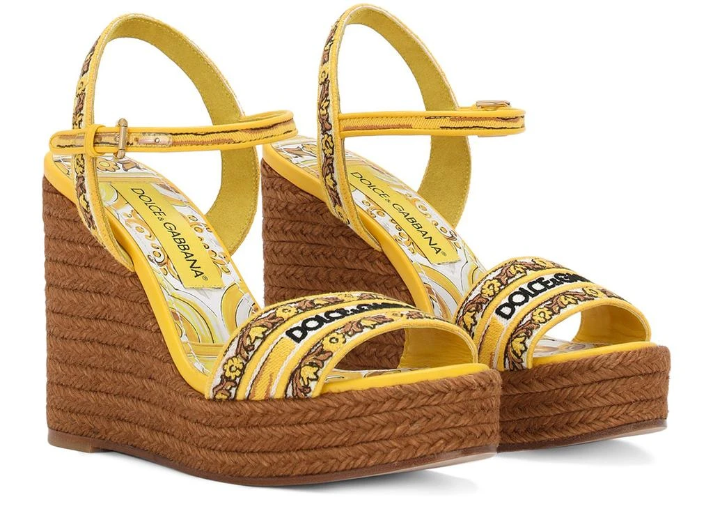 Dolce & Gabbana Wedge sandals with majolica 3