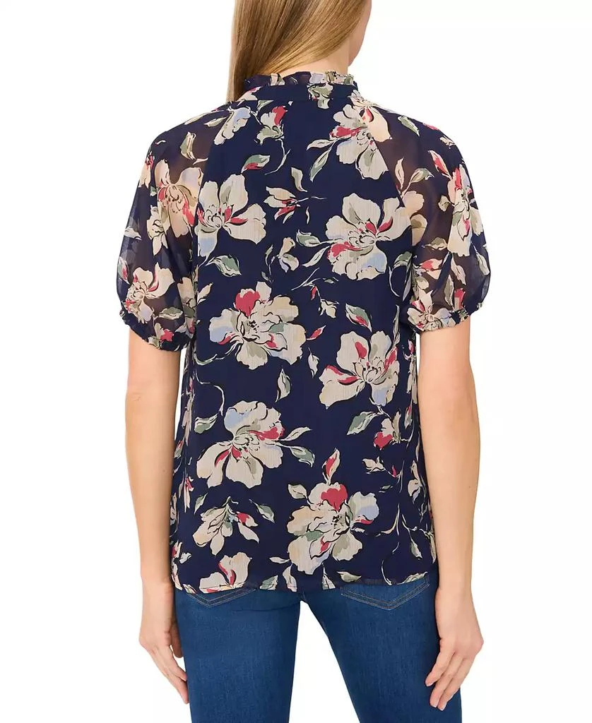 CeCe Women's Ruffled-Neck Raglan Puff-Sleeve Blouse 2