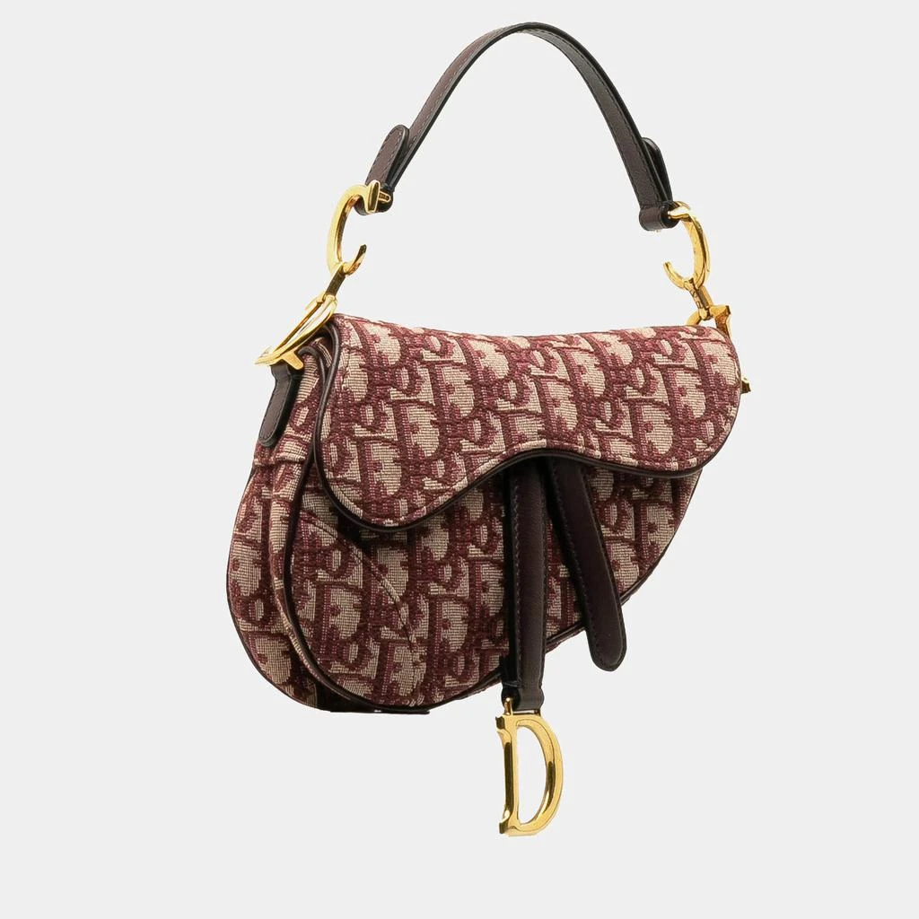 Dior Dior Red Mini Oblique Canvas Saddle Bag 2