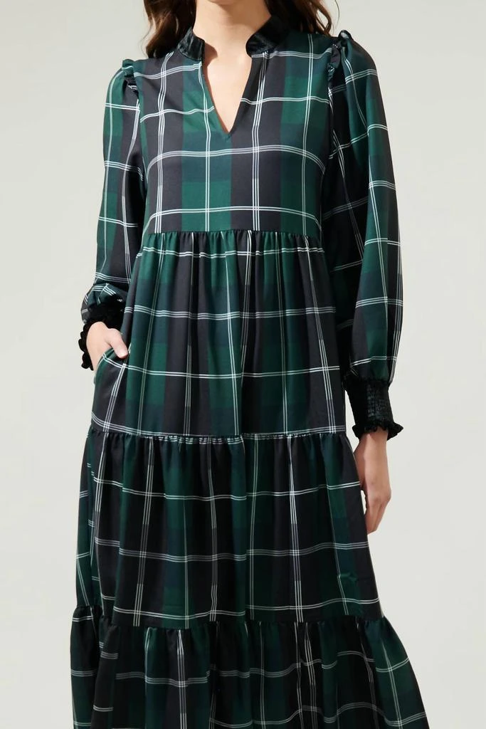 Sugarlips Sugarlips - Sweet Beyond Long Sleeve Plaid Midi Dress 4