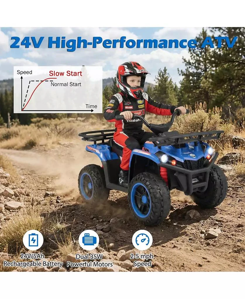 Mecale 24V Electric Ride On Quad with LED Headlights 8