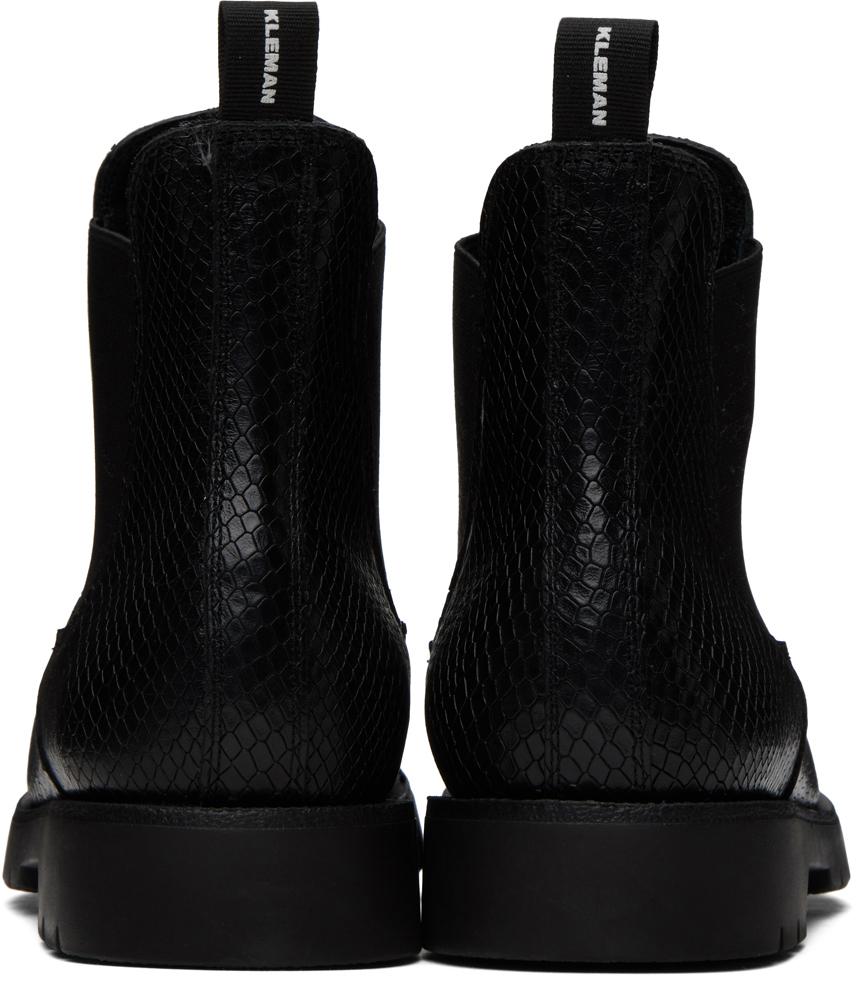 KLEMAN Black Tonnant Chelsea Boots