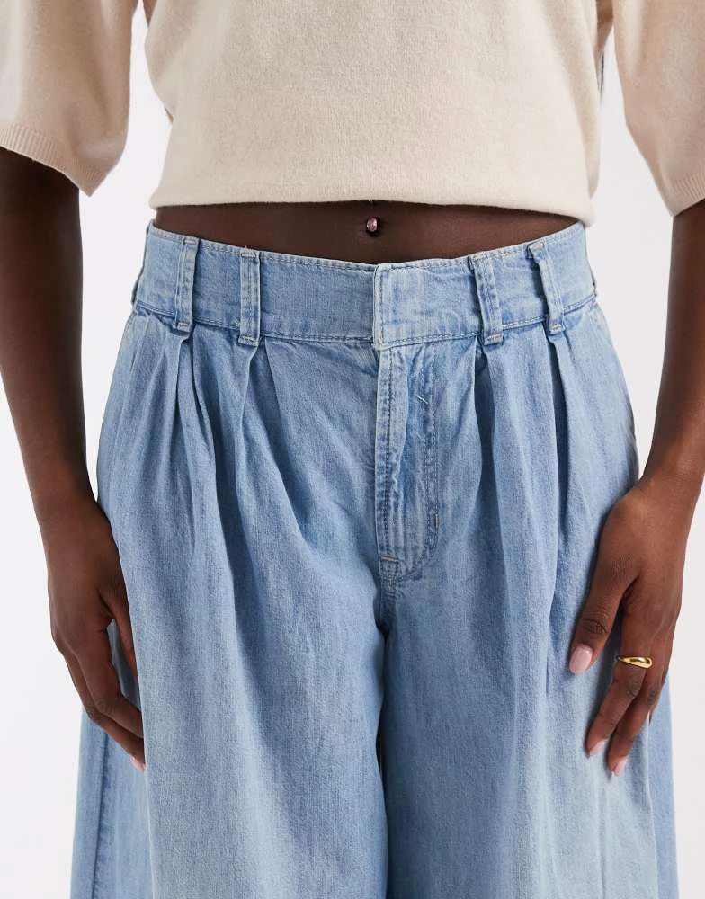 Free People Free People scout wide leg trousers in california blue 2