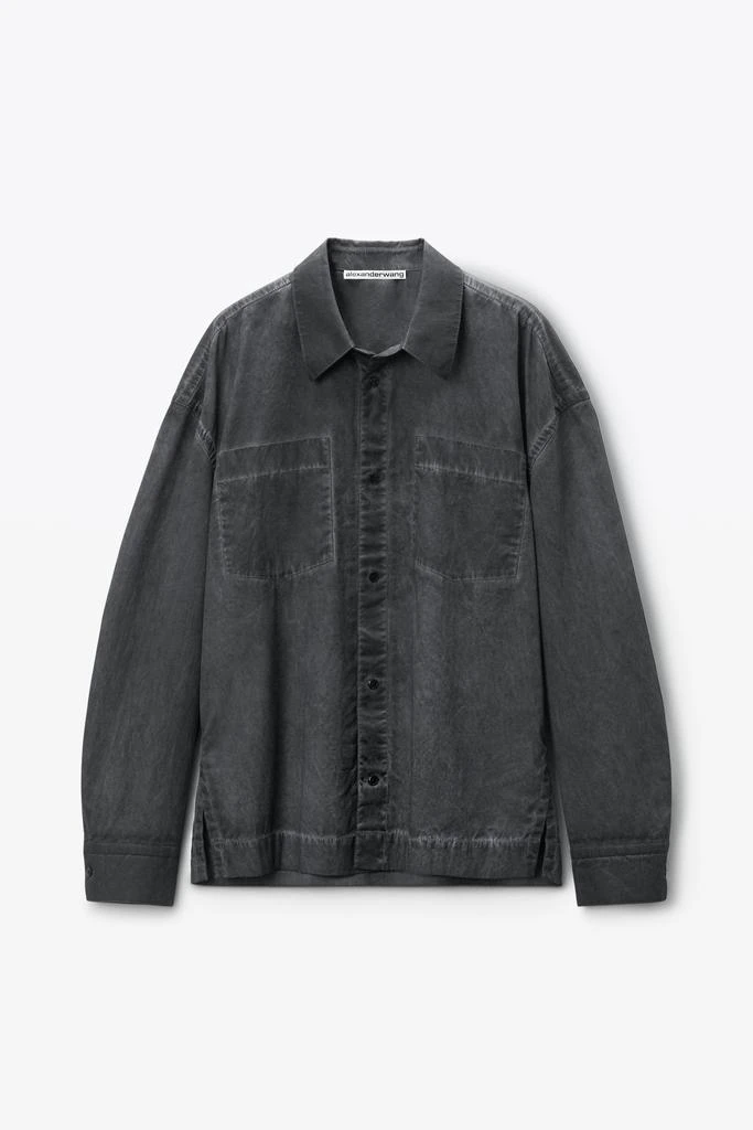 Alexander Wang oversized buttondown shirt with patch pockets in cotton 2