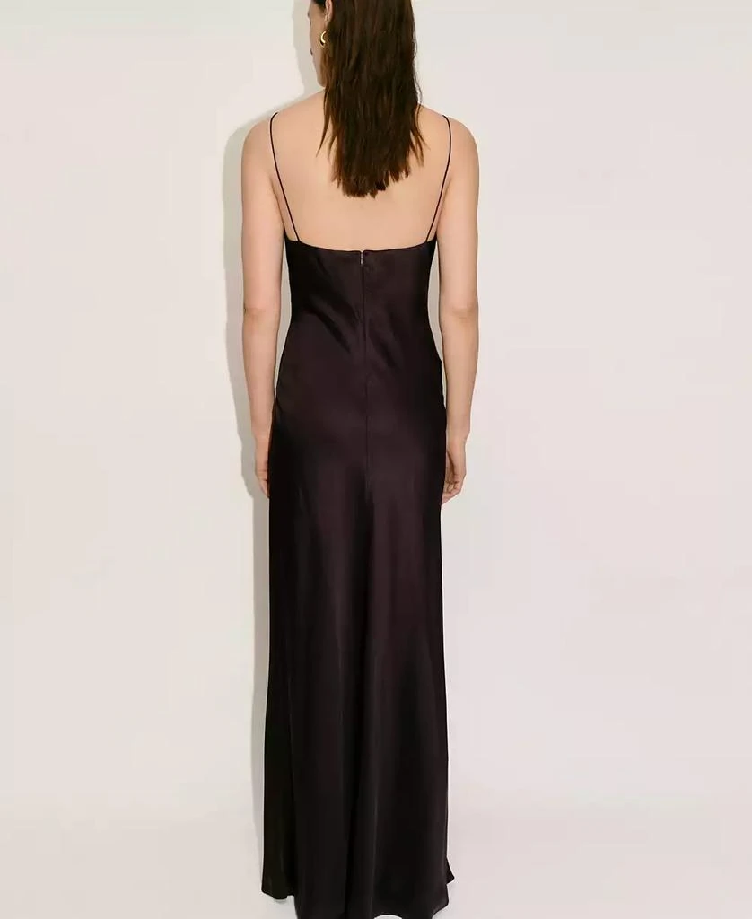 Women's Gathered V-Neckline Satin Dress – On Sale Now with Up to 36% Off