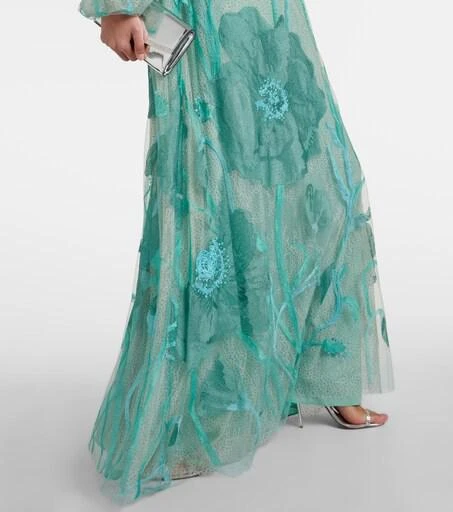 Costarellos Yesenia embroidered tulle gown - 34